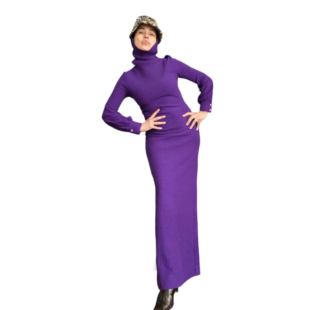 Partout Chenille Dress - Purple | Shop Now