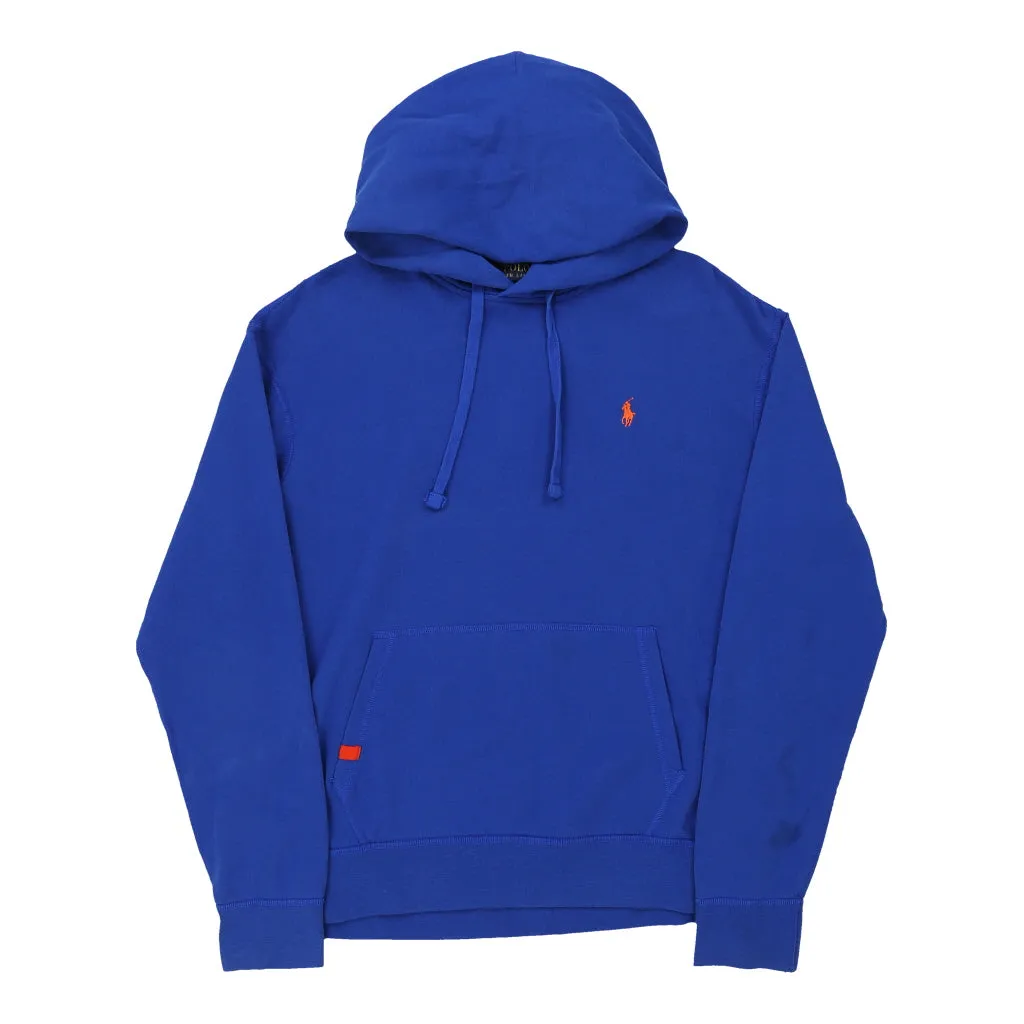 Performance Ralph Lauren Hoodie - Large Blue Cotton Blend