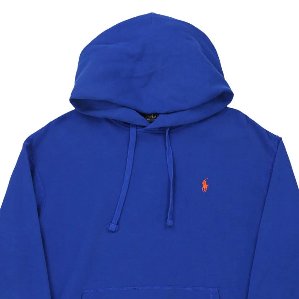 Performance Ralph Lauren Hoodie - Large Blue Cotton Blend