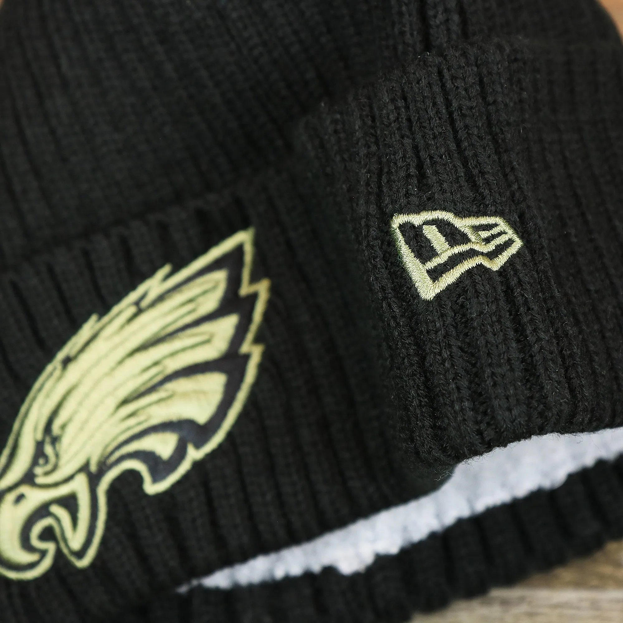 Philadelphia Eagles salute to service beanie