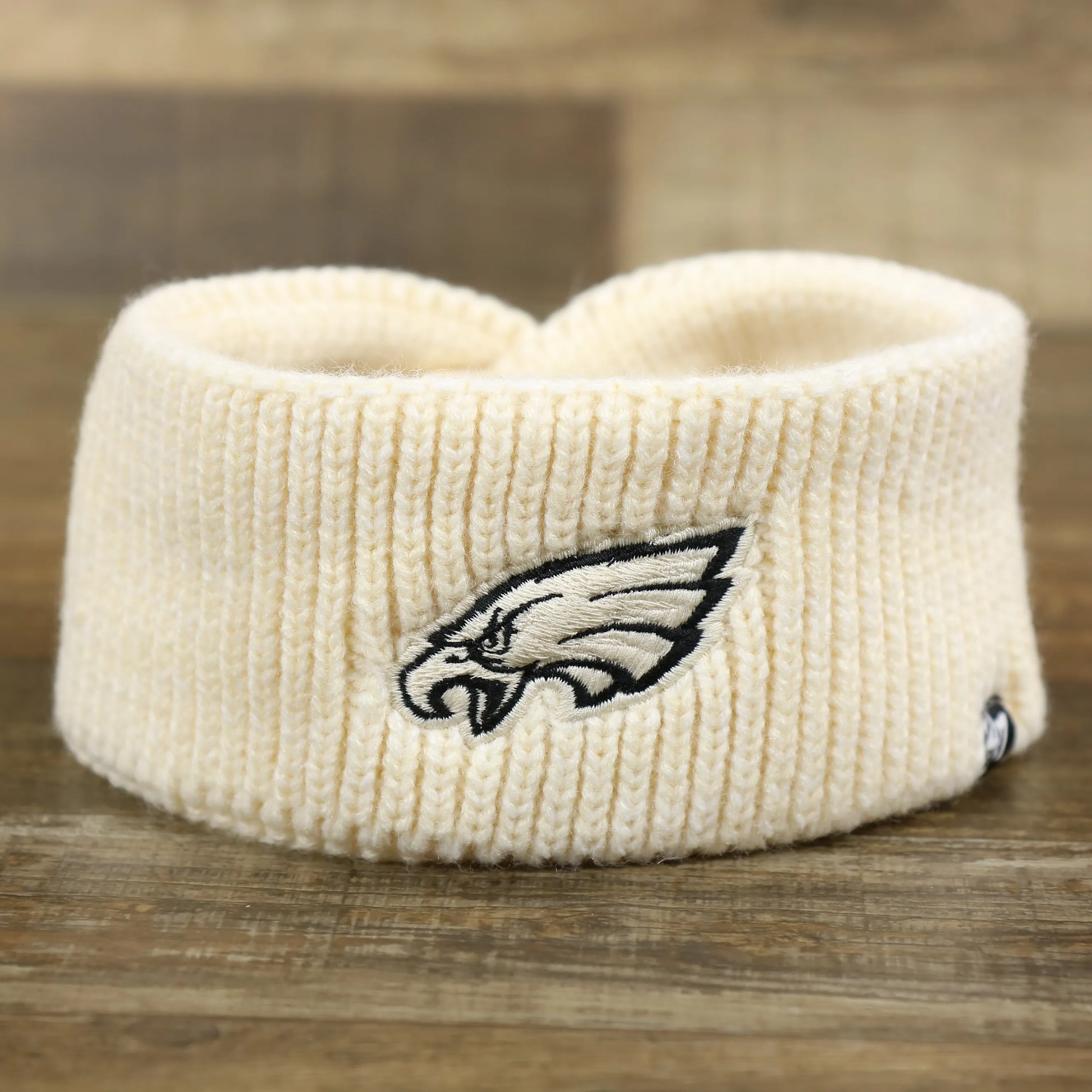 Philadelphia Eagles Winter Knit Twisted Headband | Cream White