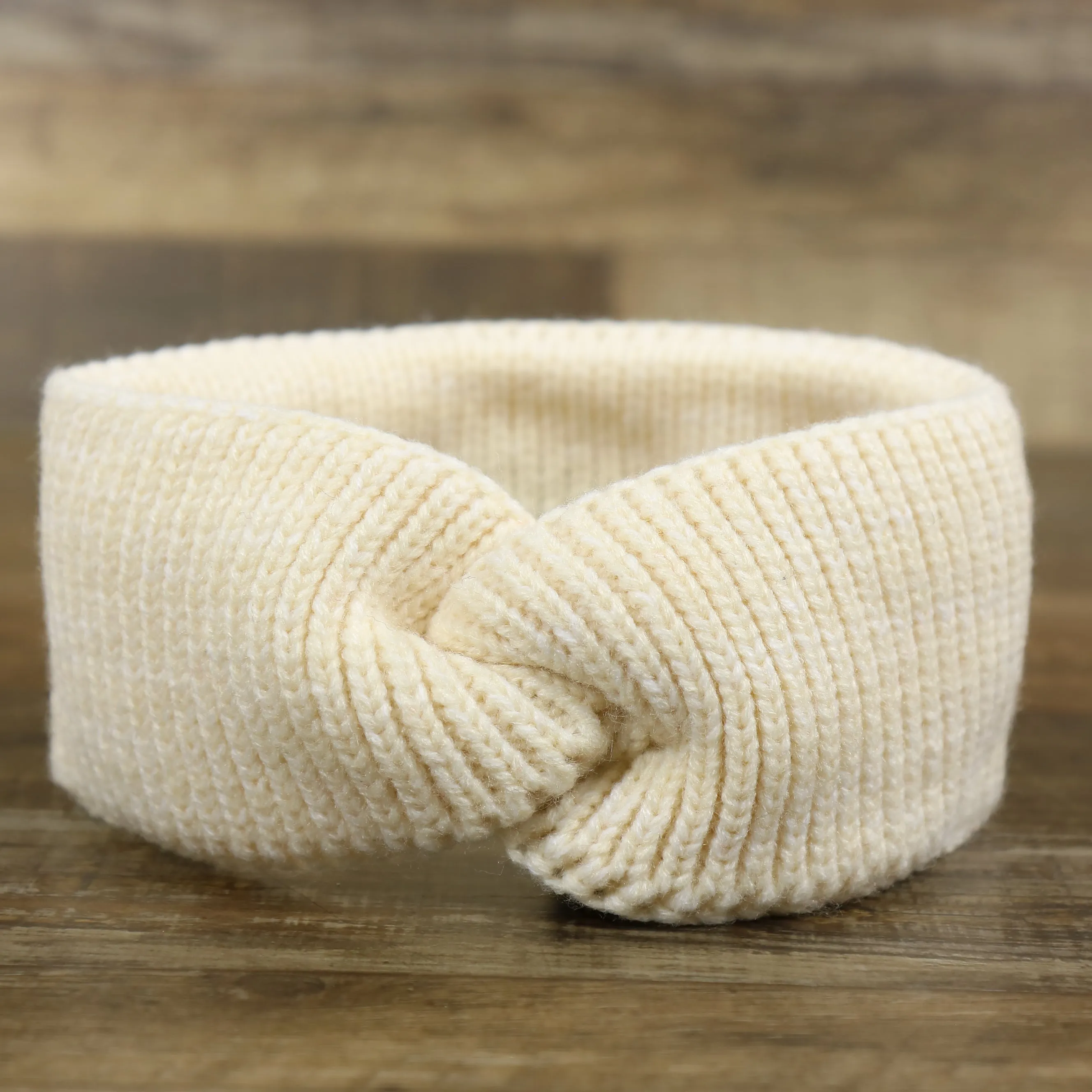 Philadelphia Eagles Winter Knit Twisted Headband | Cream White