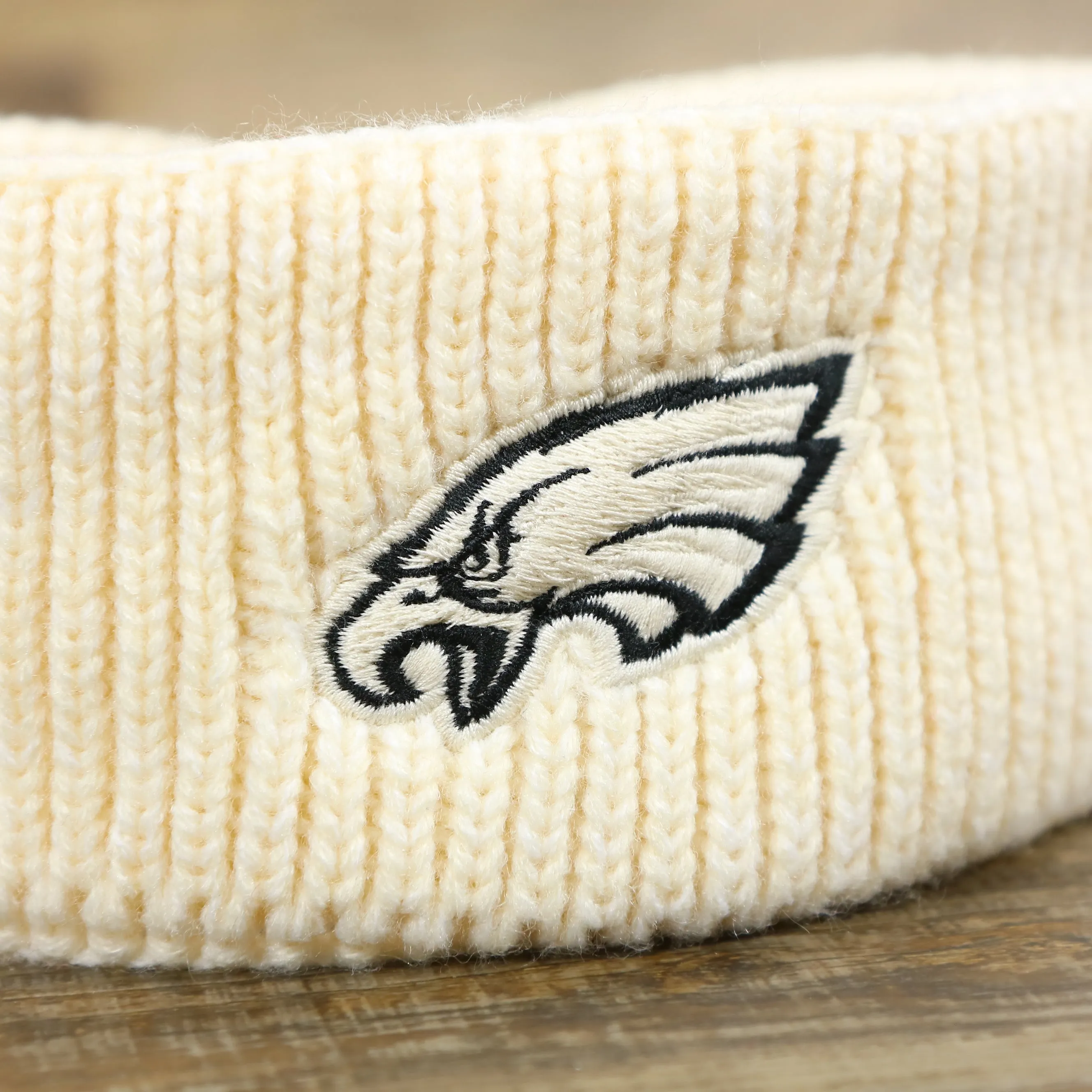 Philadelphia Eagles Winter Knit Twisted Headband | Cream White