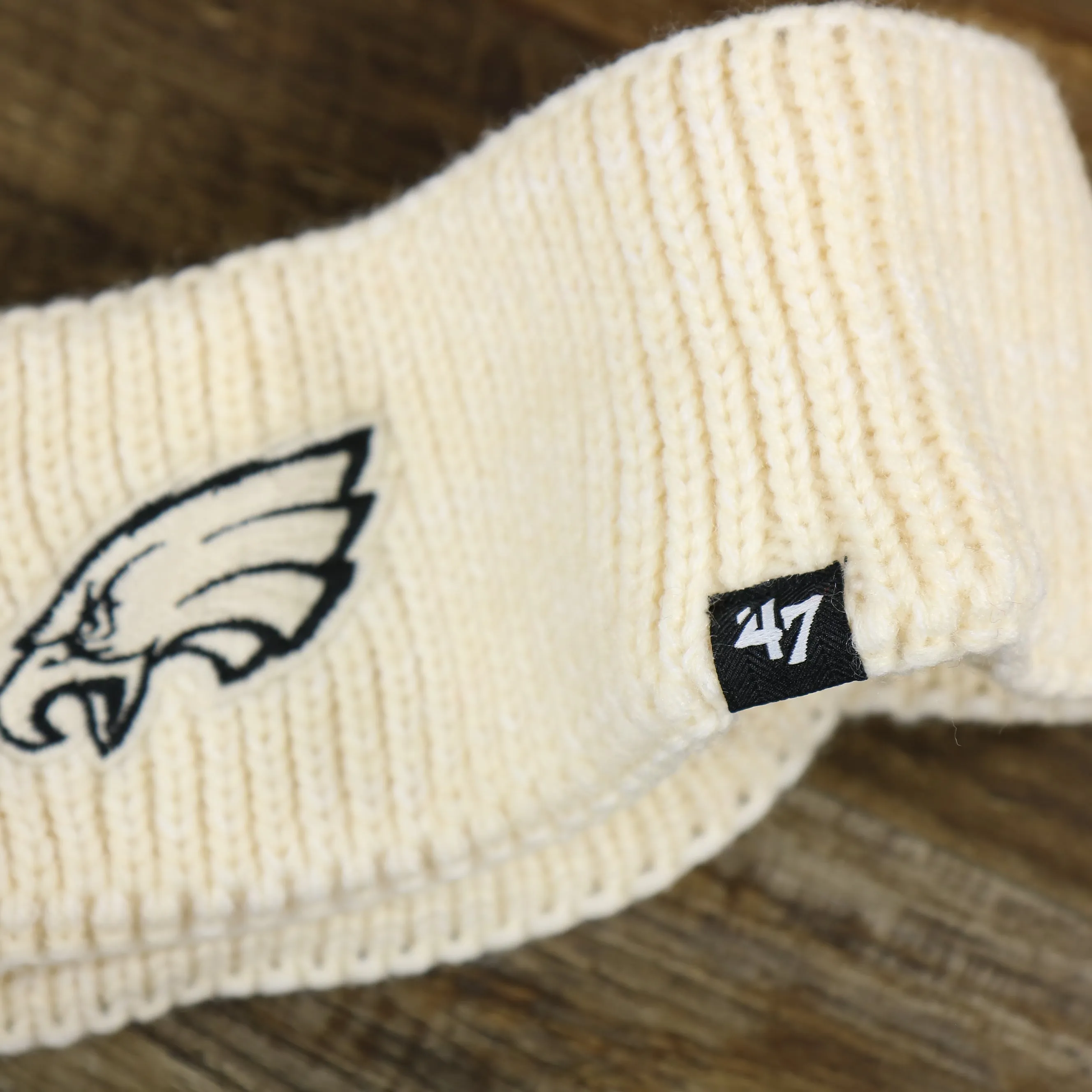 Philadelphia Eagles Winter Knit Twisted Headband | Cream White