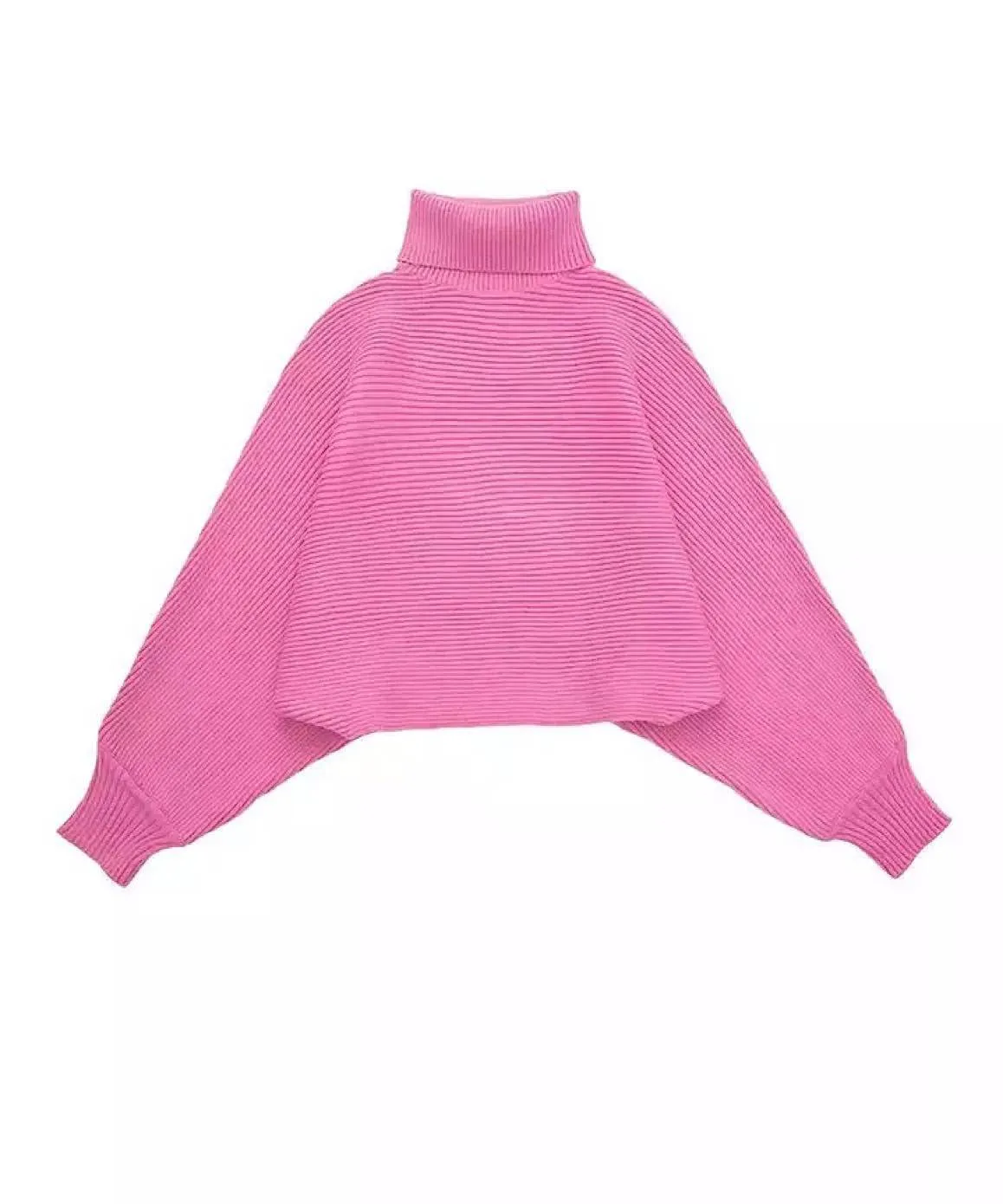 Pink Turtleneck Skirt Set