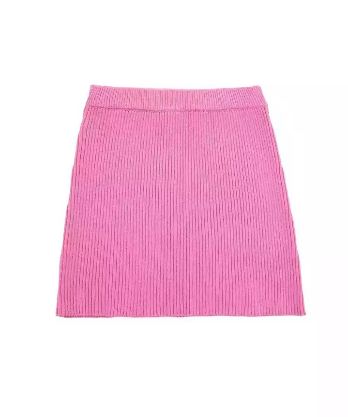 Pink Turtleneck Skirt Set