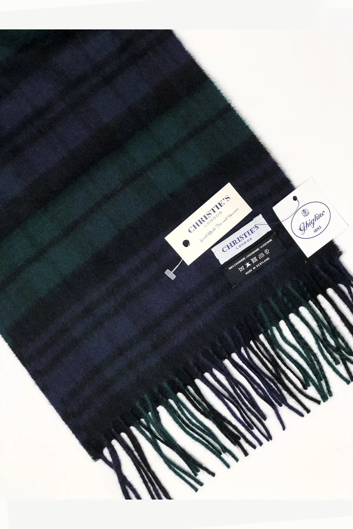 plaid cashmere scarf