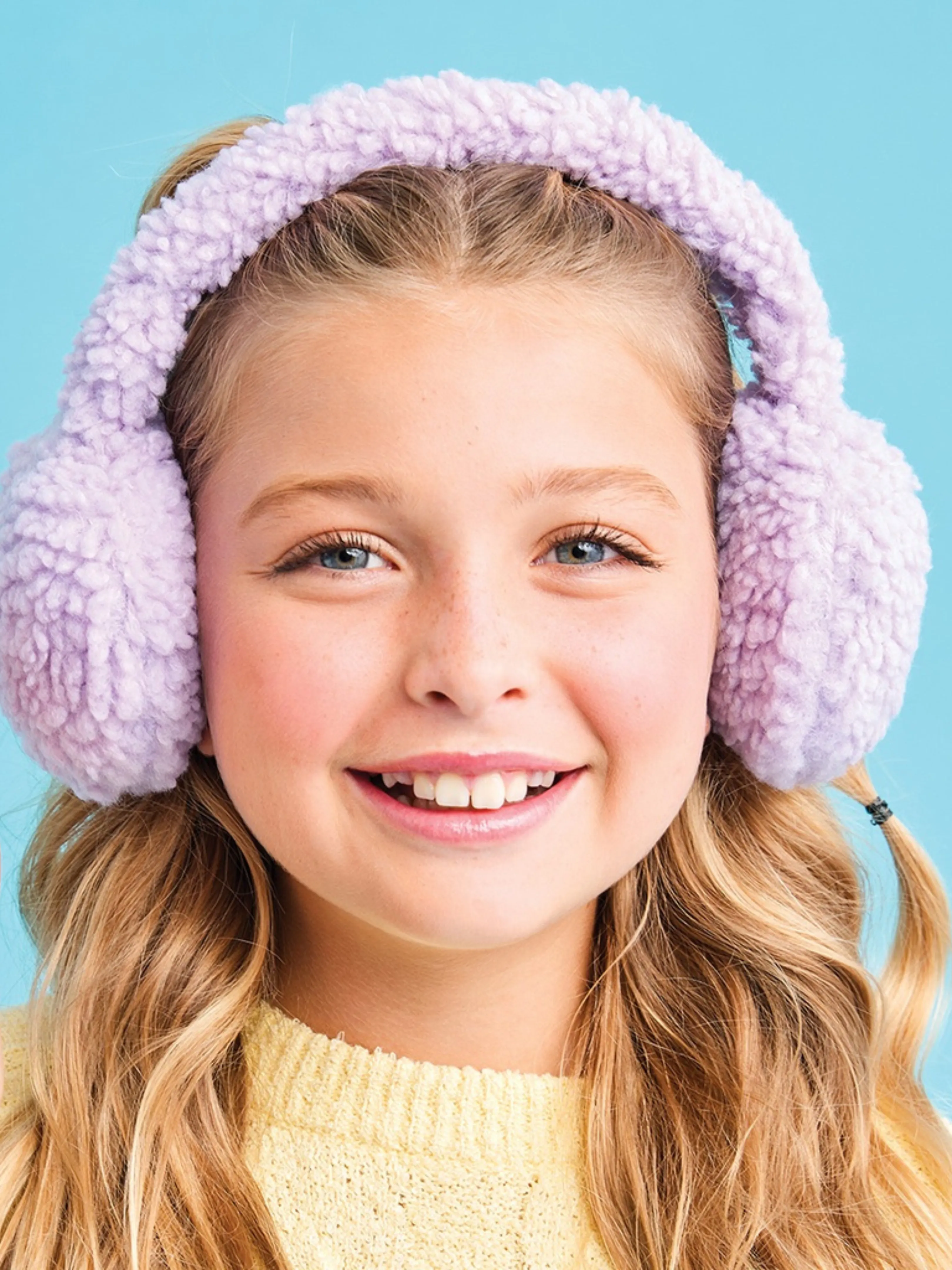 Purple Earmuffs with Sherpa Lining