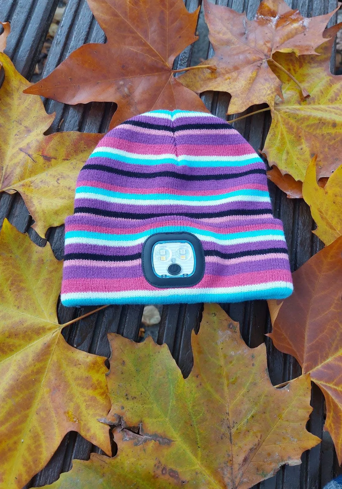 Purple Striped Hat for Kids