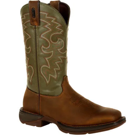 Rebel™ by Durango® Coffee & Cactus Pull-On Western Boot