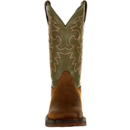 Rebel™ by Durango® Coffee & Cactus Pull-On Western Boot