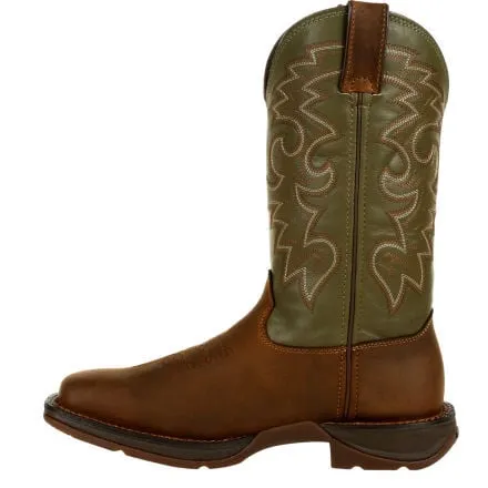 Rebel™ by Durango® Coffee & Cactus Pull-On Western Boot