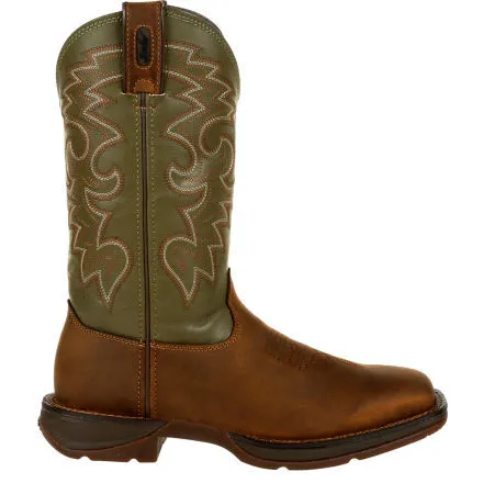 Rebel™ by Durango® Coffee & Cactus Pull-On Western Boot