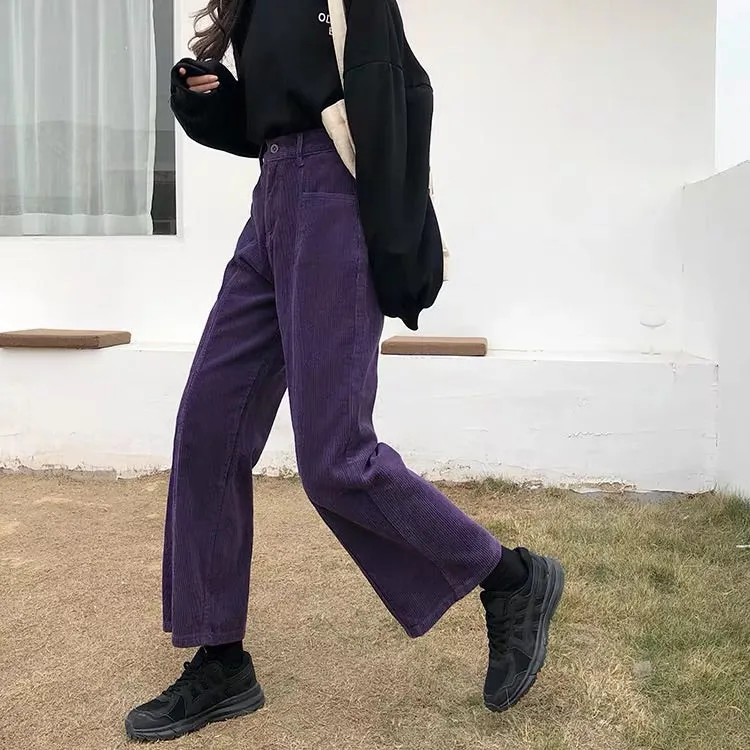 RETRO PURPLE CORDUROY PANTS