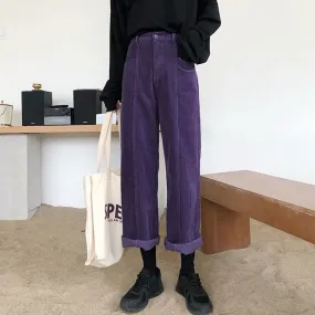 RETRO PURPLE CORDUROY PANTS