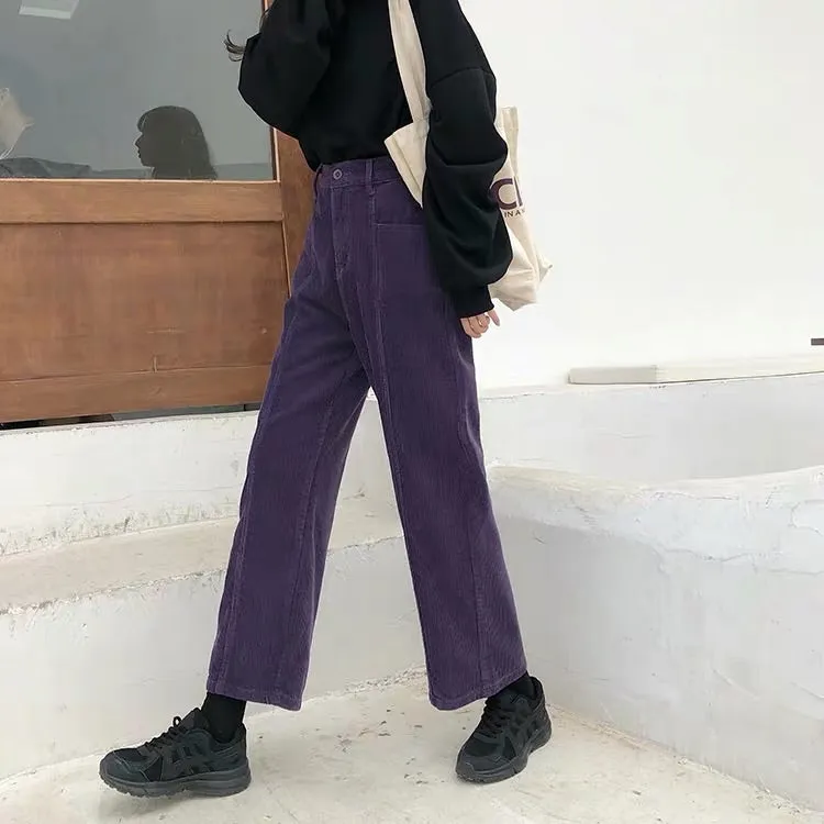 RETRO PURPLE CORDUROY PANTS