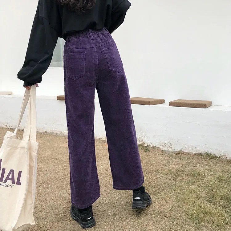 RETRO PURPLE CORDUROY PANTS