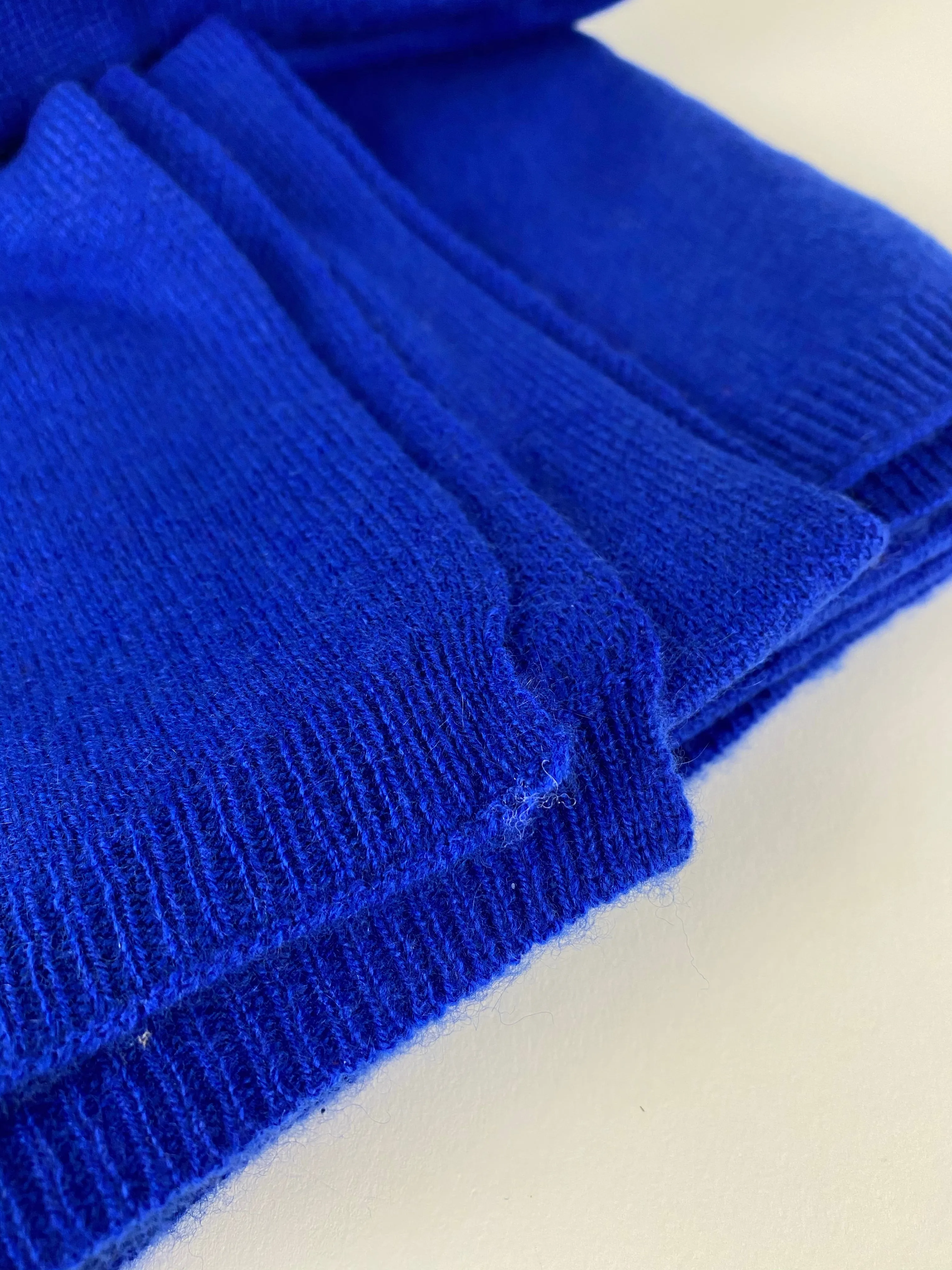 Royal Blue Cashmere Scarf - 30/70 Blend - Last One - Shop Now!