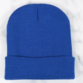 Royal Blue Winter Knit Beanie