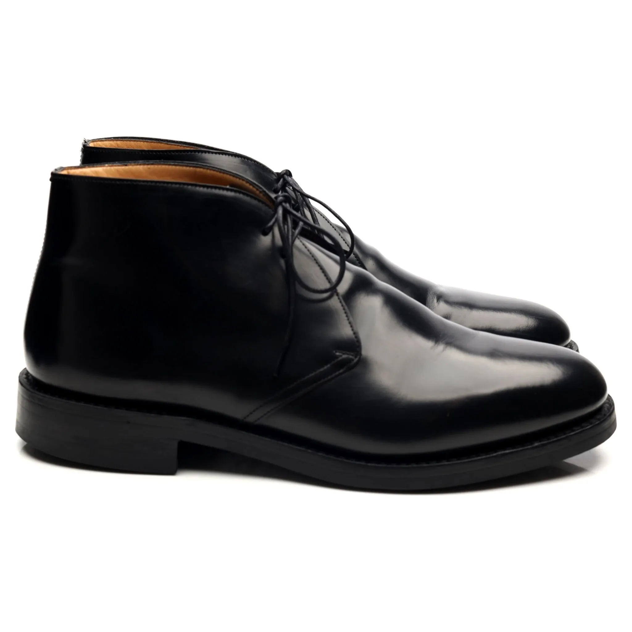 'Ryder 3' Black Leather Chukka Boots UK 9 G