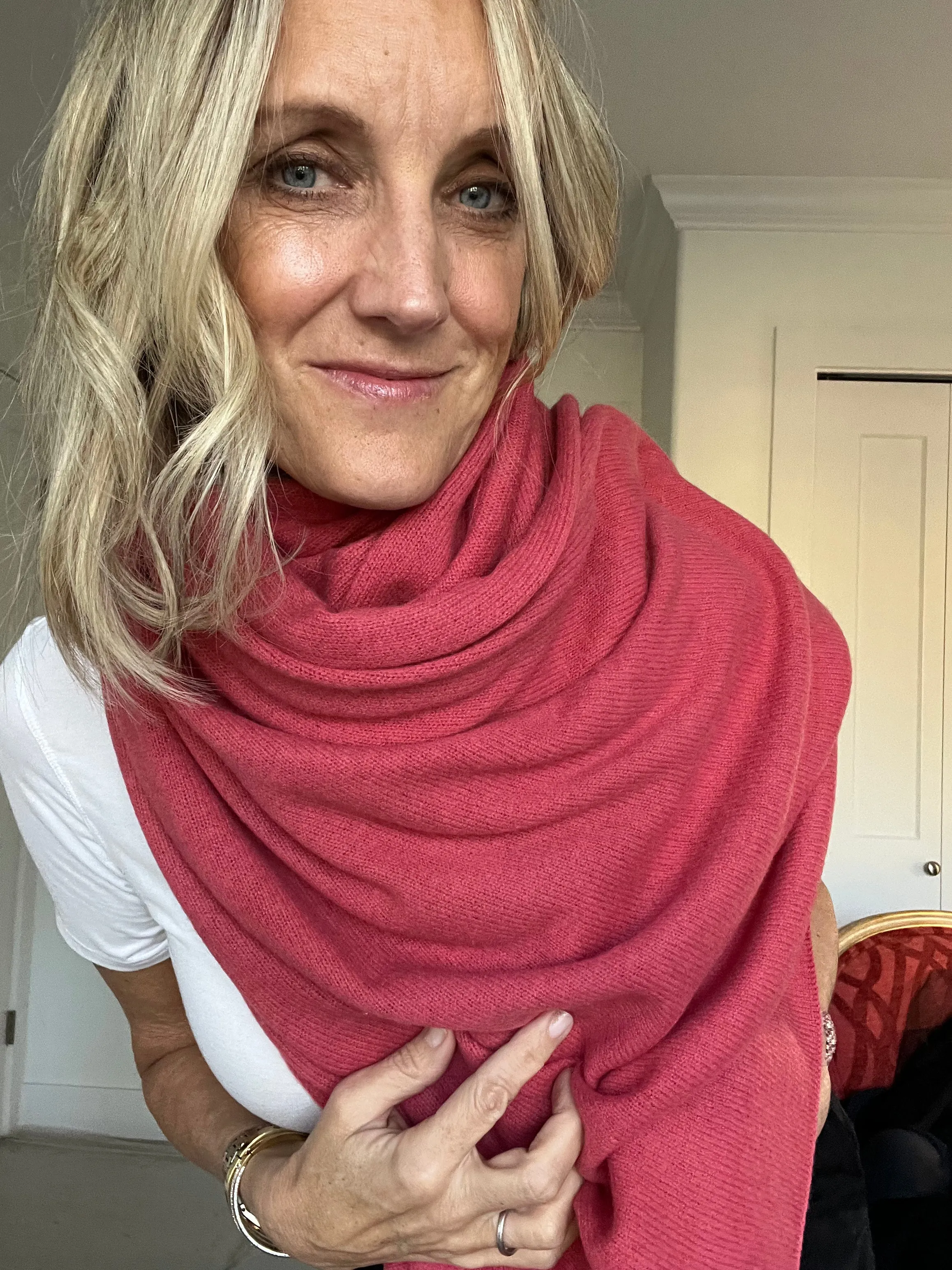 Salmon Cashmere Euro Wrap