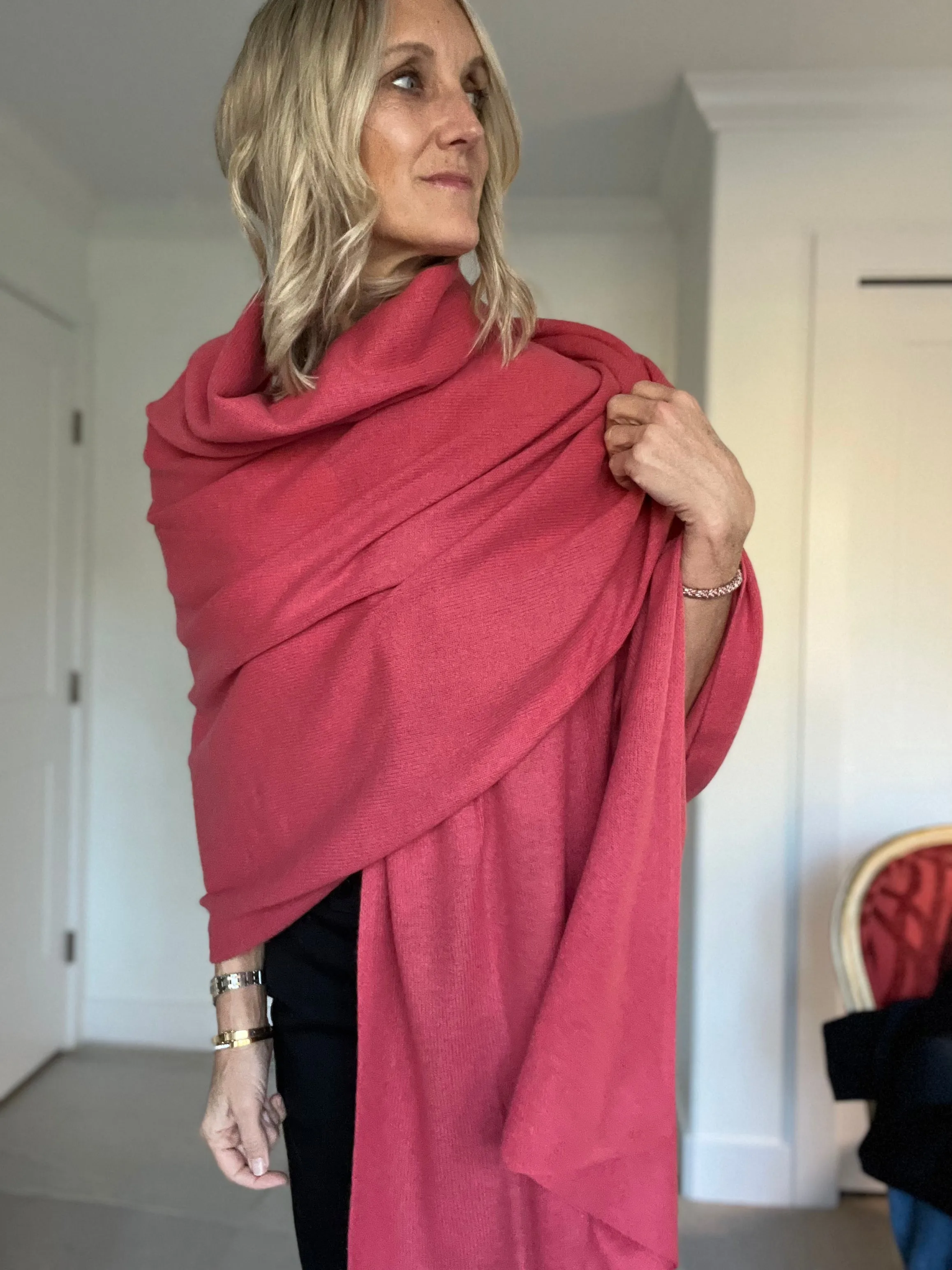 Salmon Cashmere Euro Wrap