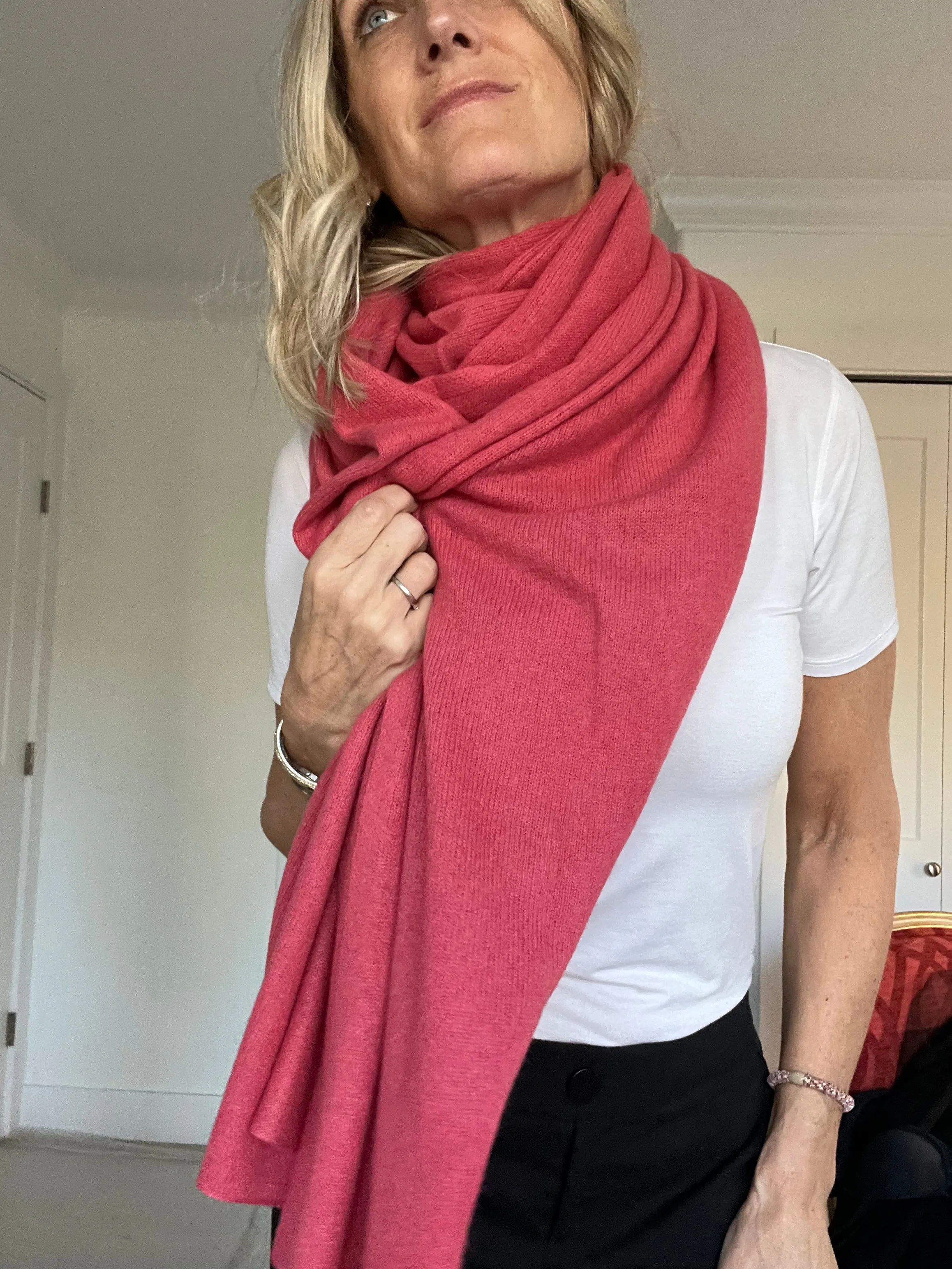 Salmon Cashmere Euro Wrap