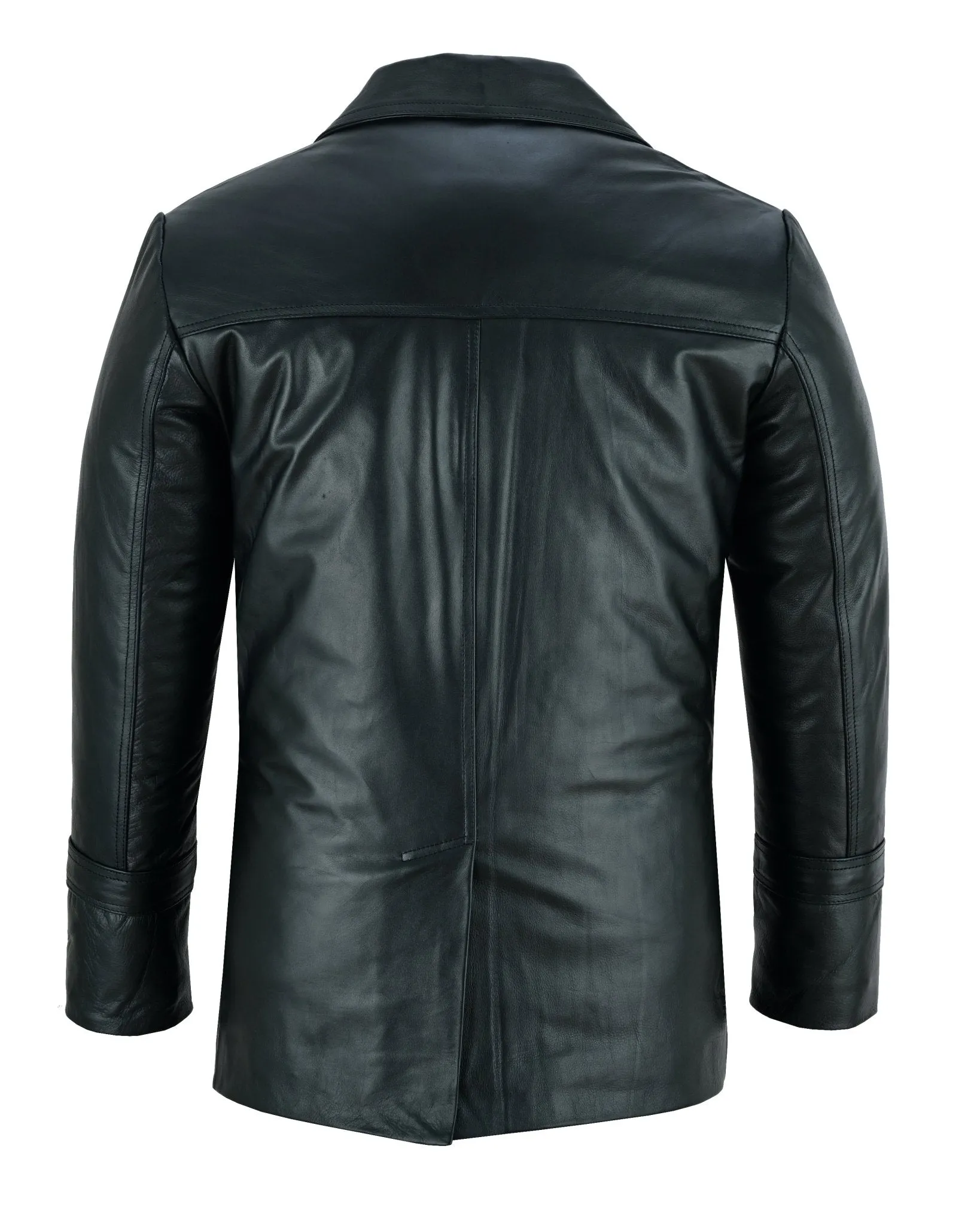 Sam Tyler's Black Leather Blazer Jacket - Life on Mars Inspired Vintage Fashion