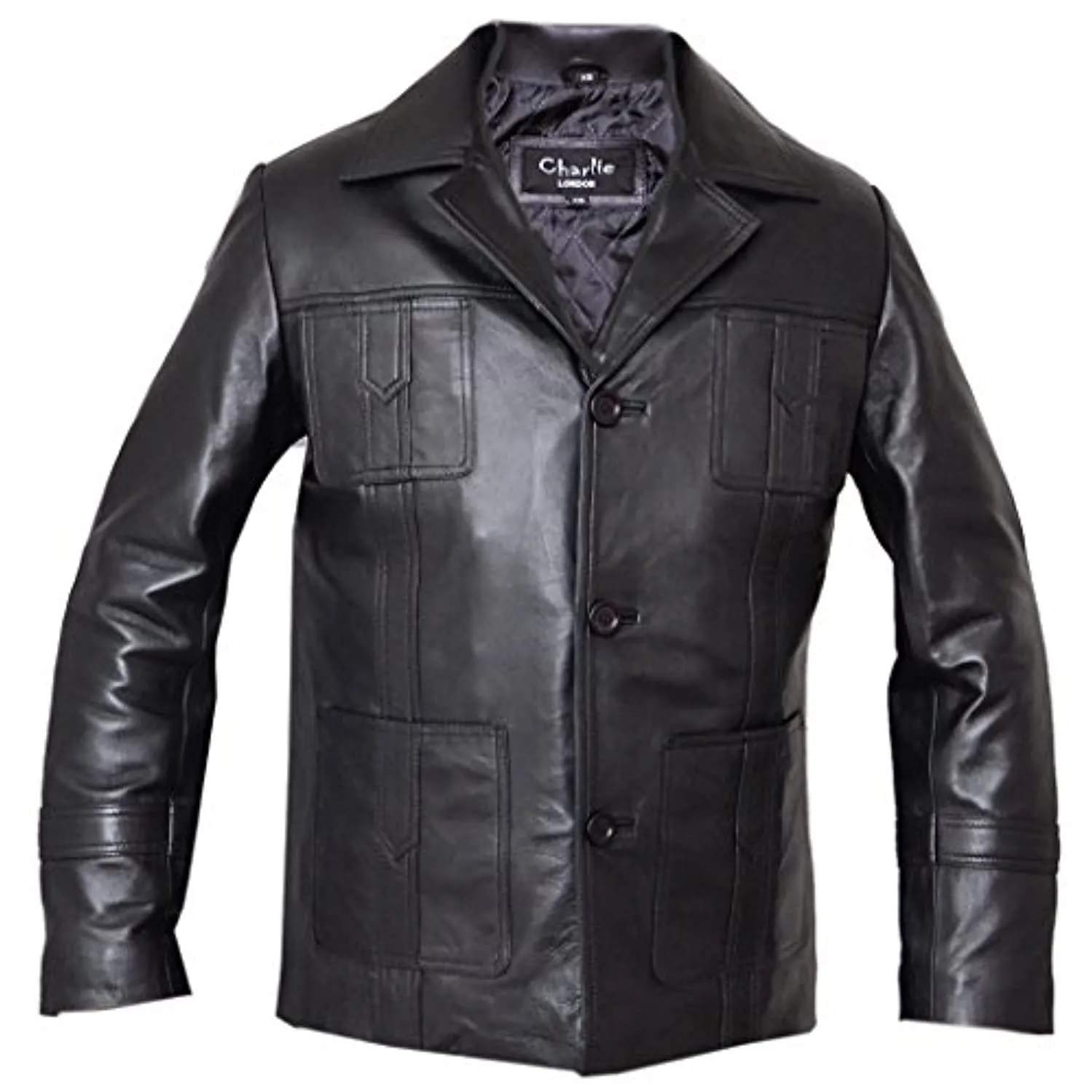 Sam Tyler's Black Leather Blazer Jacket - Life on Mars Inspired Vintage Fashion