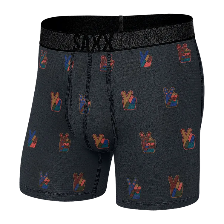 SAXX Men's Navy Roast Master Mid-Weight Boxer Brief Underwear - Eco Peace