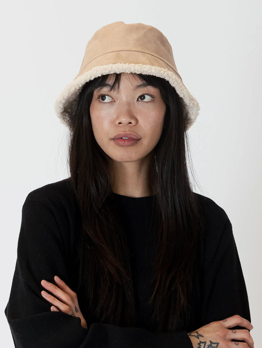 Sherpa Reversible Bucket Hat - Camel