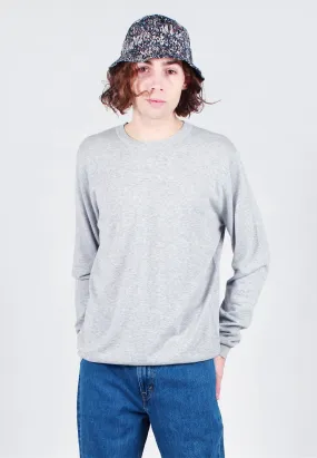 Sigfred Dry Cotton Knit Sweater - light grey melange