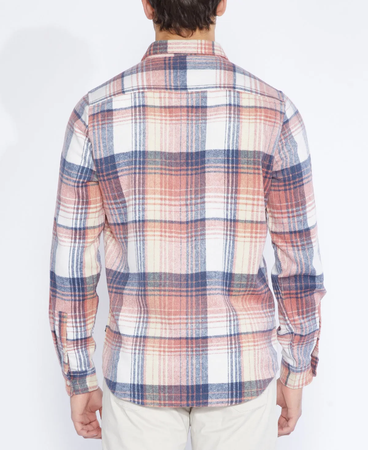 Silas Salmon Flannel Shirt