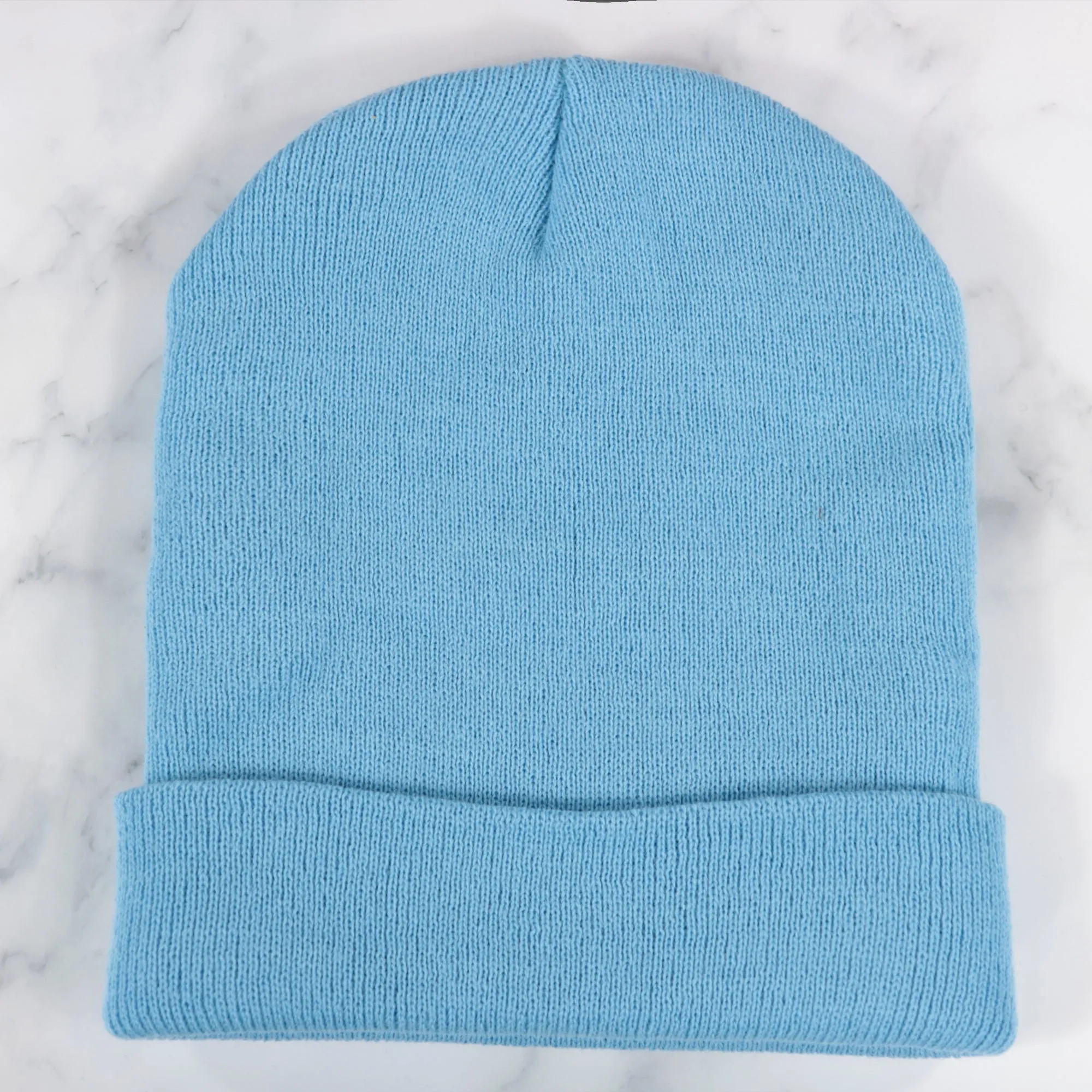 Sky Blue Winter Knit Beanie - Google SEO Rewrite Result: Blue Winter Hat