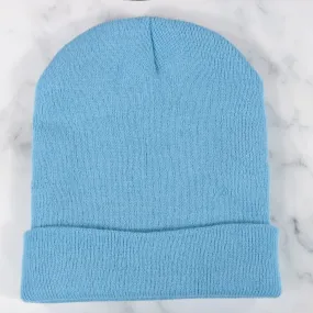 Sky Blue Winter Knit Beanie - Google SEO Rewrite Result: Blue Winter Hat