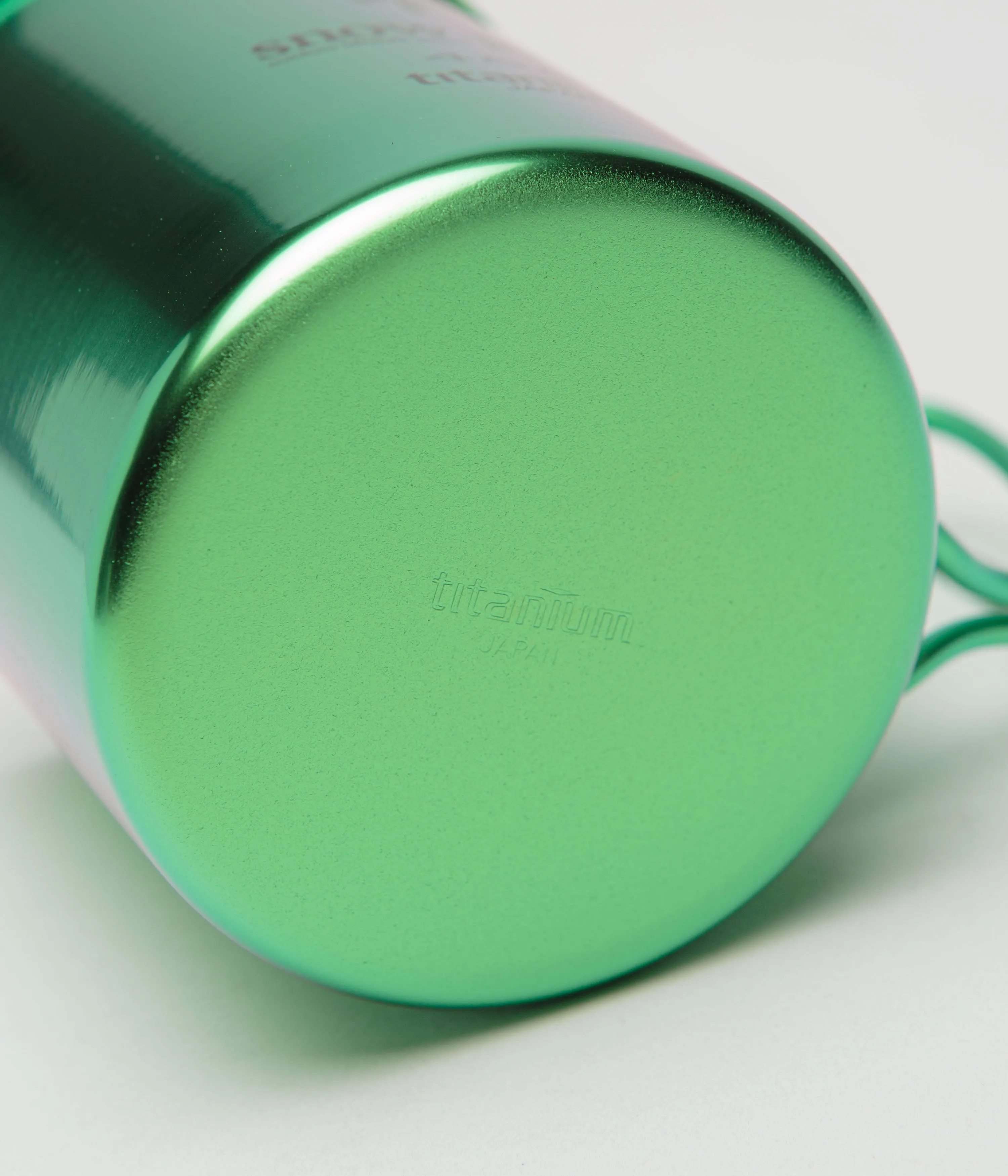 Snow Peak Titanium Mug - Ocean Green, Single Wall, 450ml, Anodized