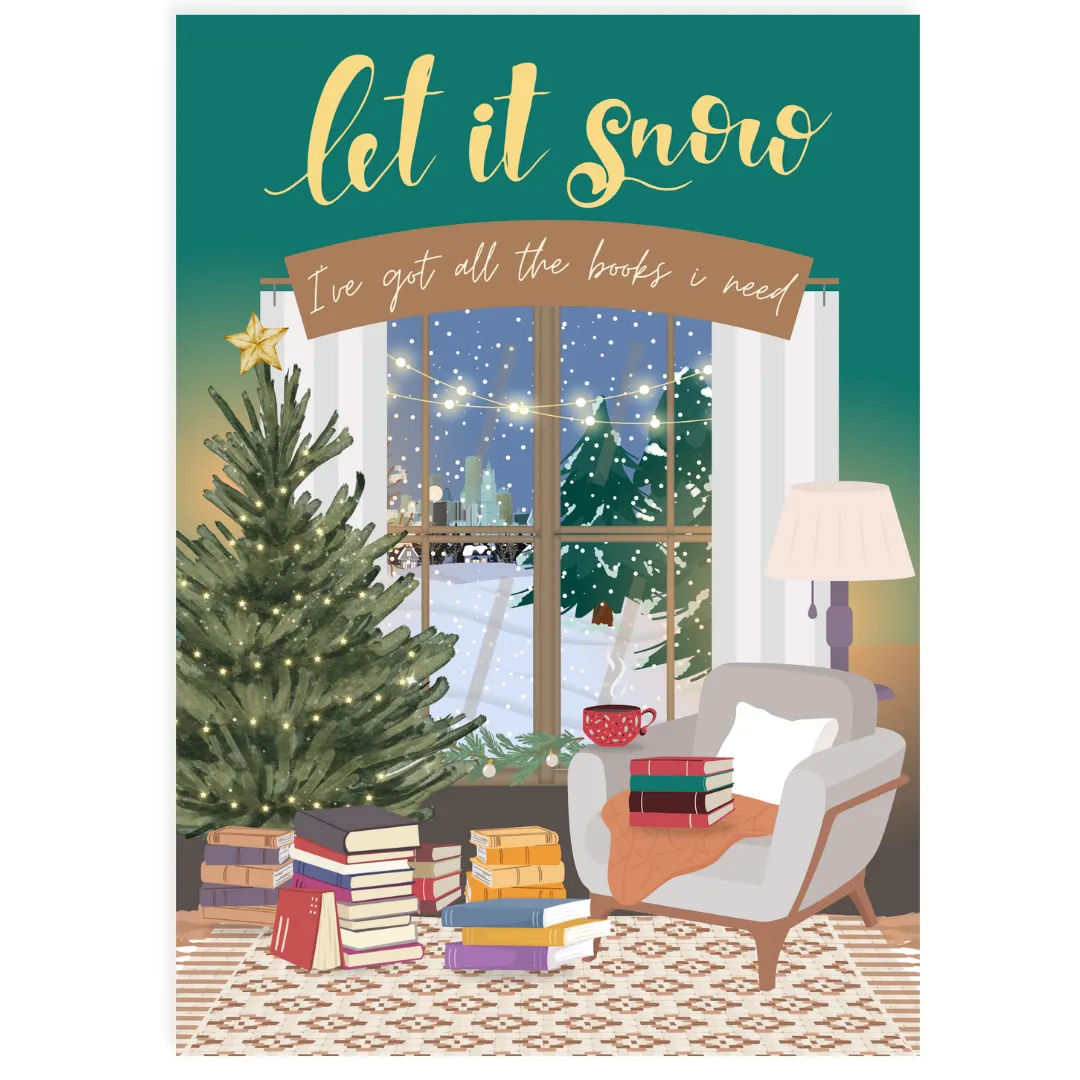 Snowy Greeting Card - Celebrate the Holidays with a Wintry Touch