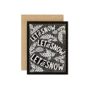 Snowy Holiday Greeting Card