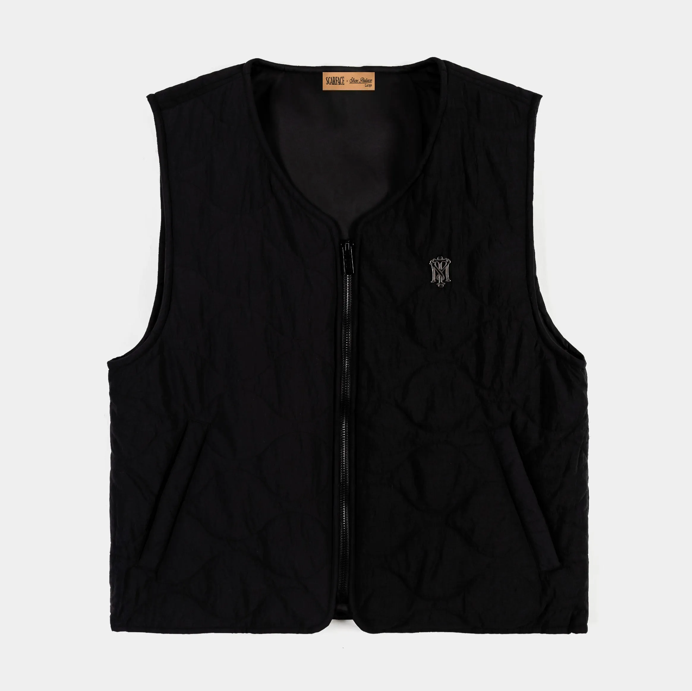 SP Scarface Puffer Men's Vest - Black