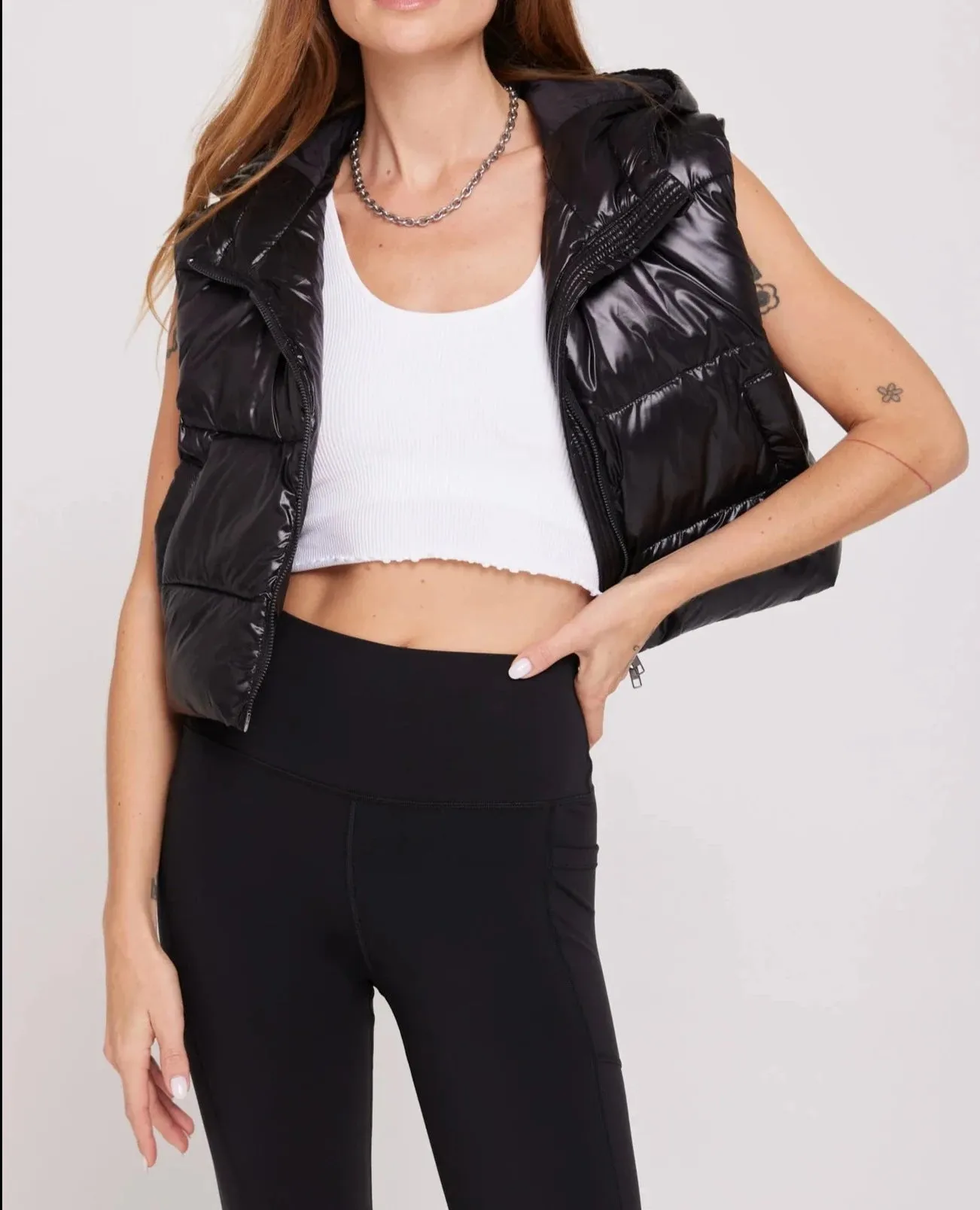 Stella Cropped Puffer Vest