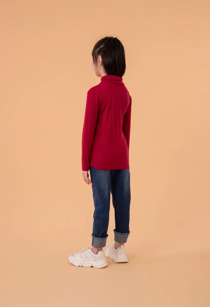 Stretch Jersey Turtleneck Long Sleeve Shirt