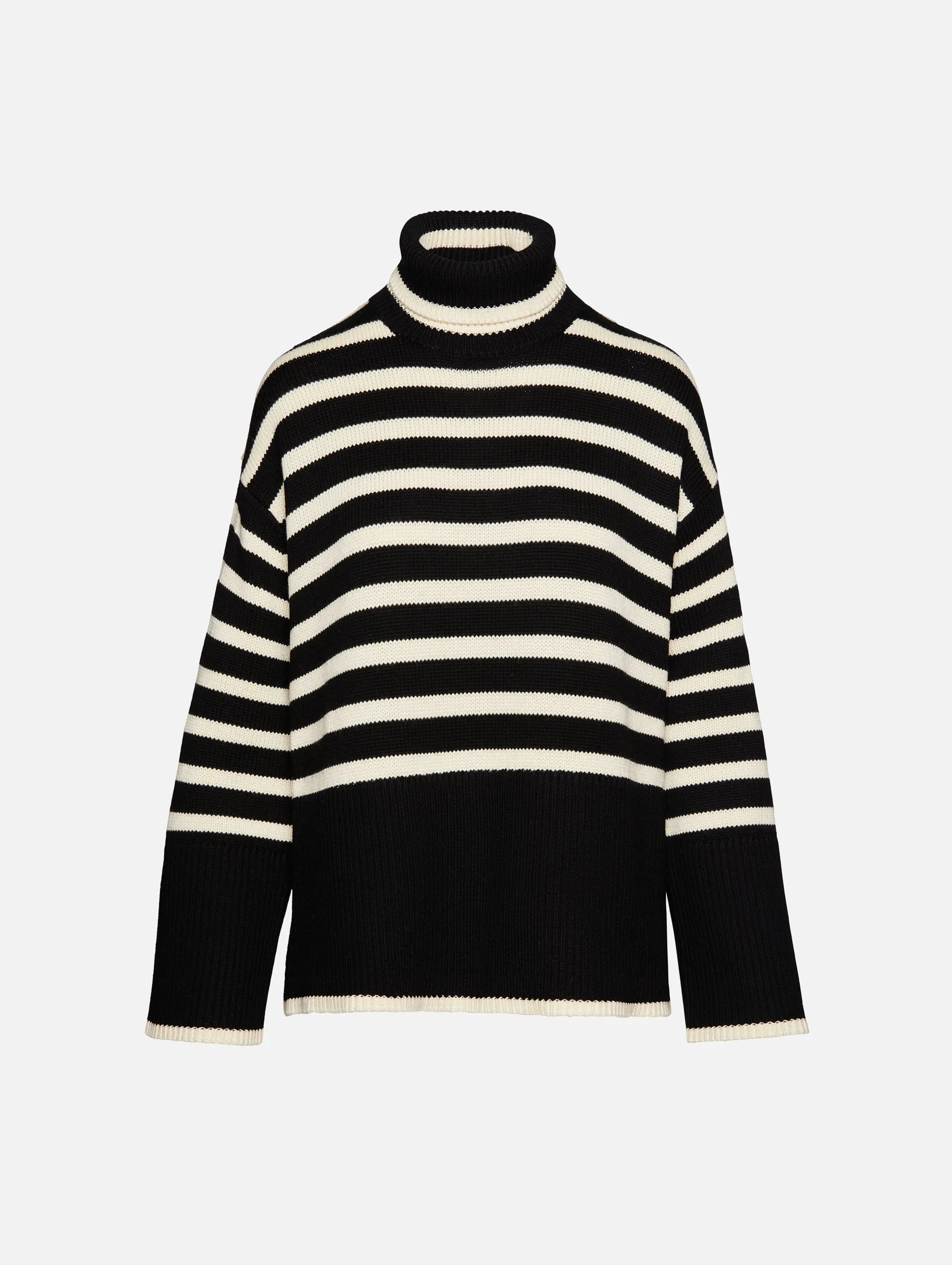 Striped Turtleneck: Patterned High Neck Shirt