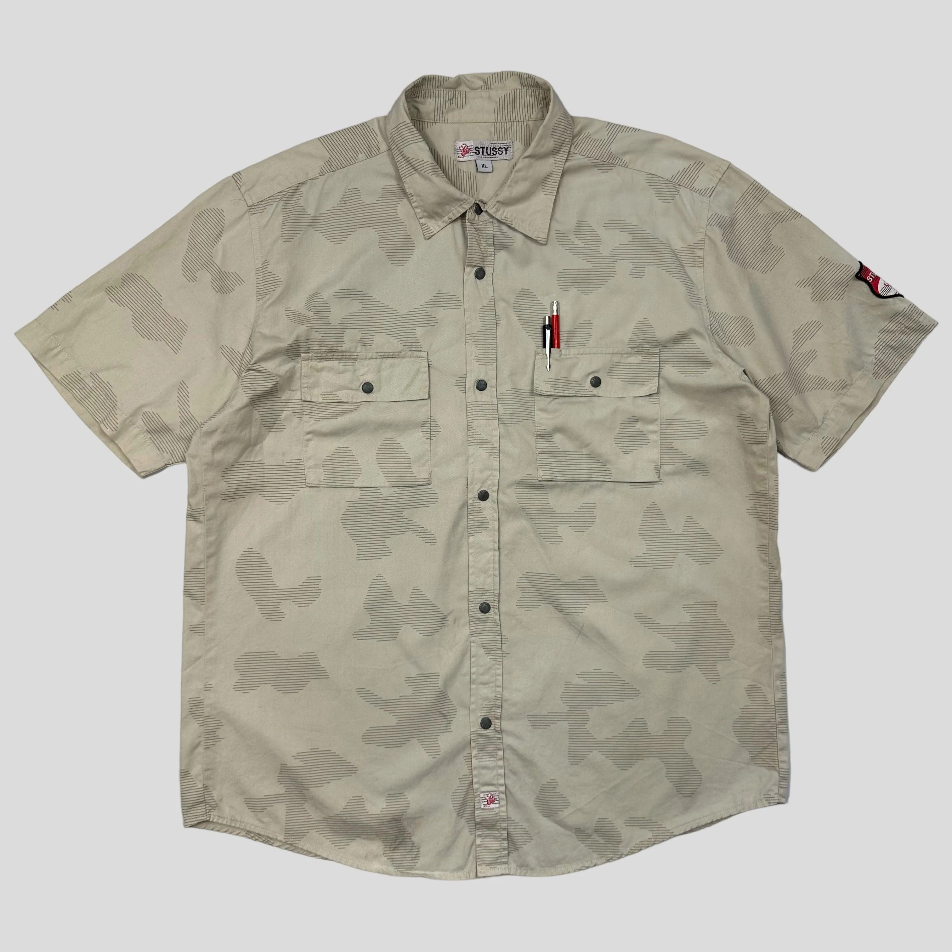 Stussy 90’s Shutter Camo Utility Shirt - L/XL