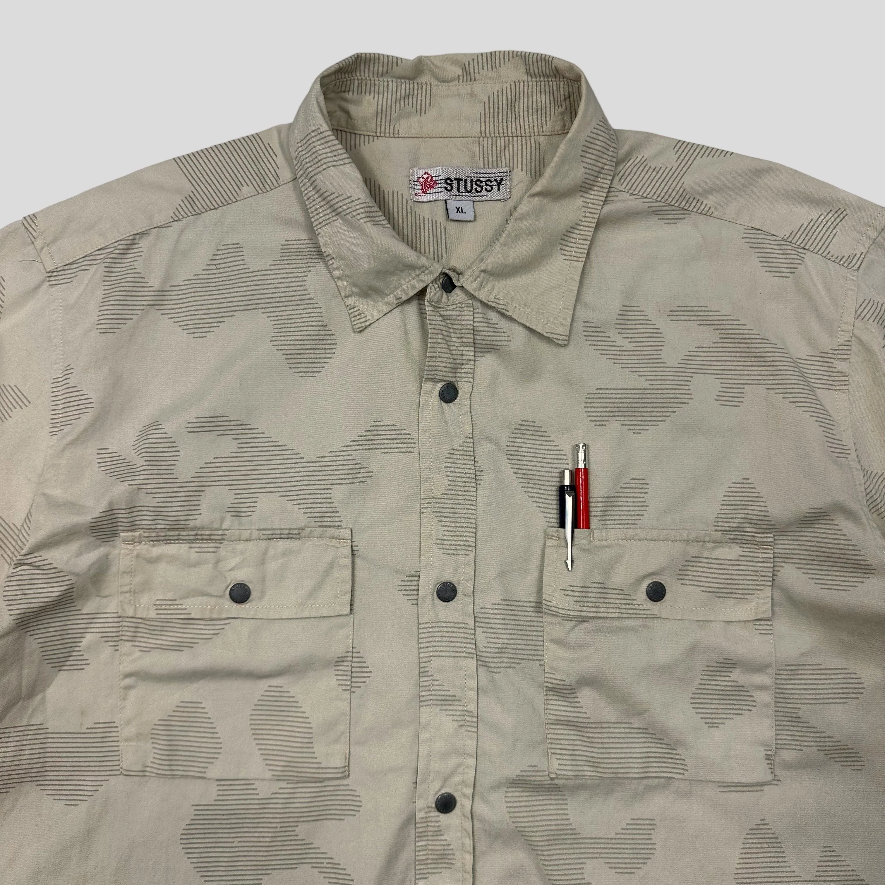 Stussy 90’s Shutter Camo Utility Shirt - L/XL