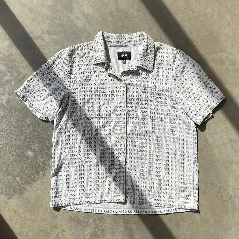 STUSSY MONOGRAM CORD SHIRT - M