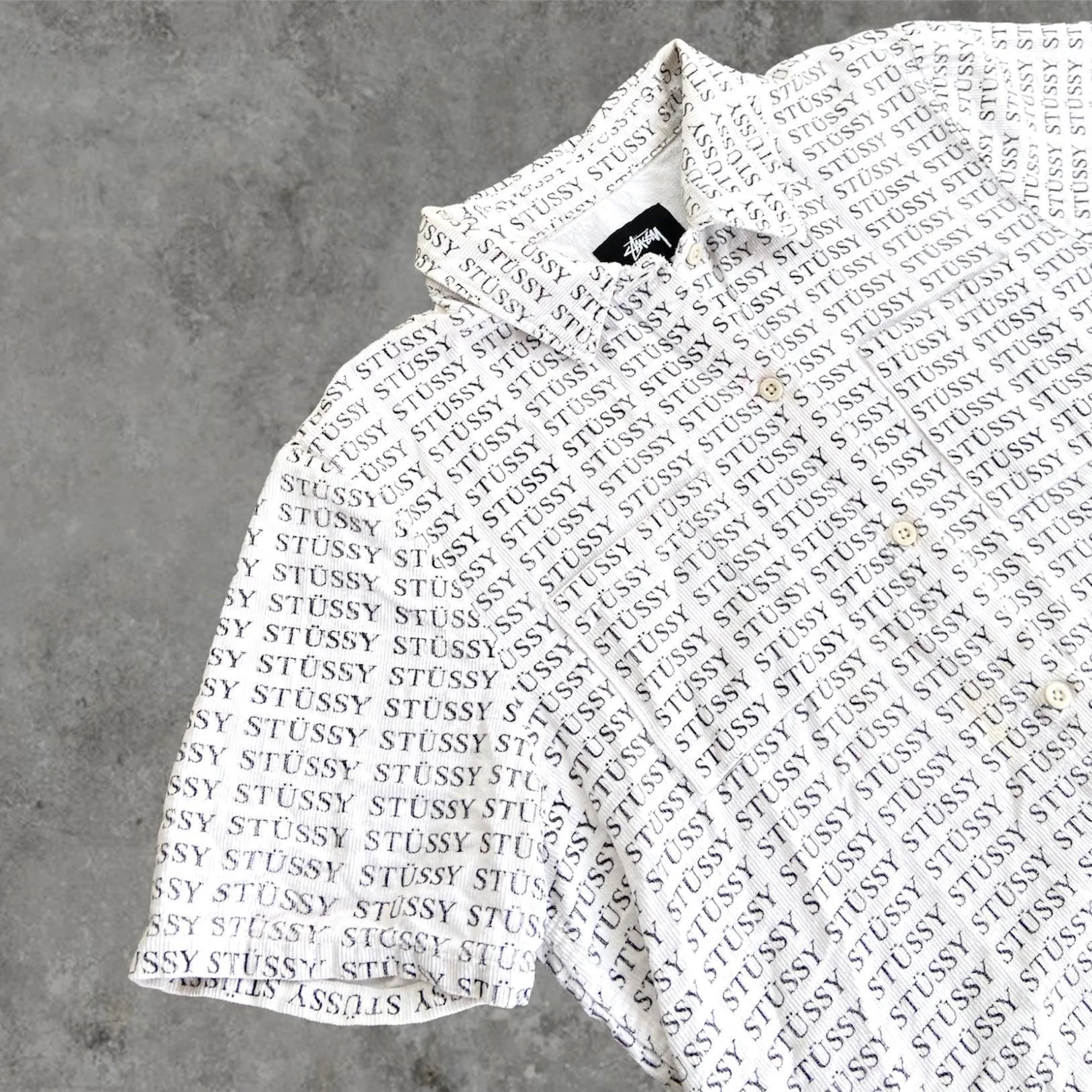 STUSSY MONOGRAM CORD SHIRT - M