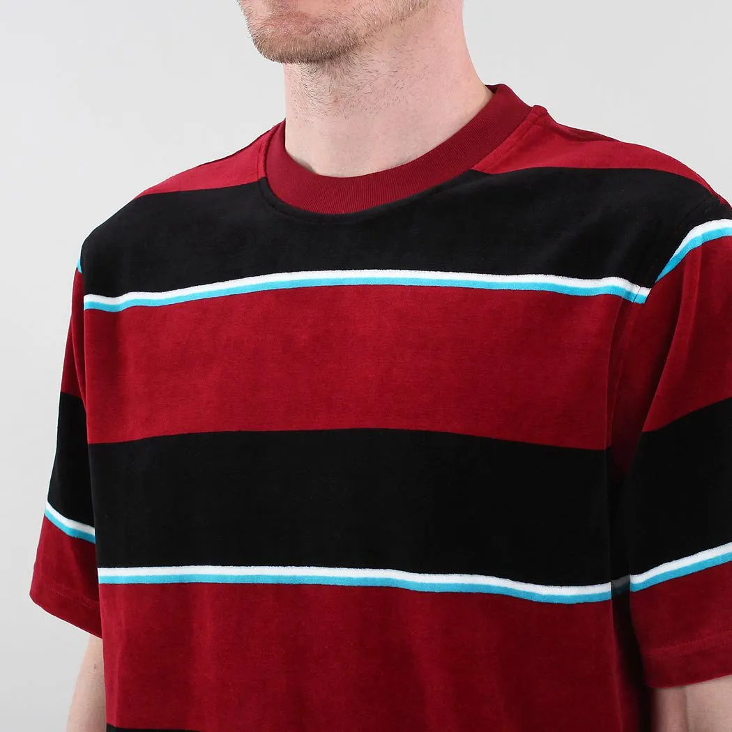 Stussy Velour Stripe Crewneck T-shirt