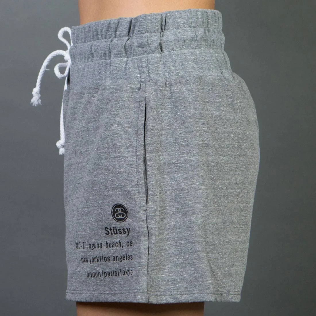 Stussy Women 80 17 Gym Shorts (gray / heather)