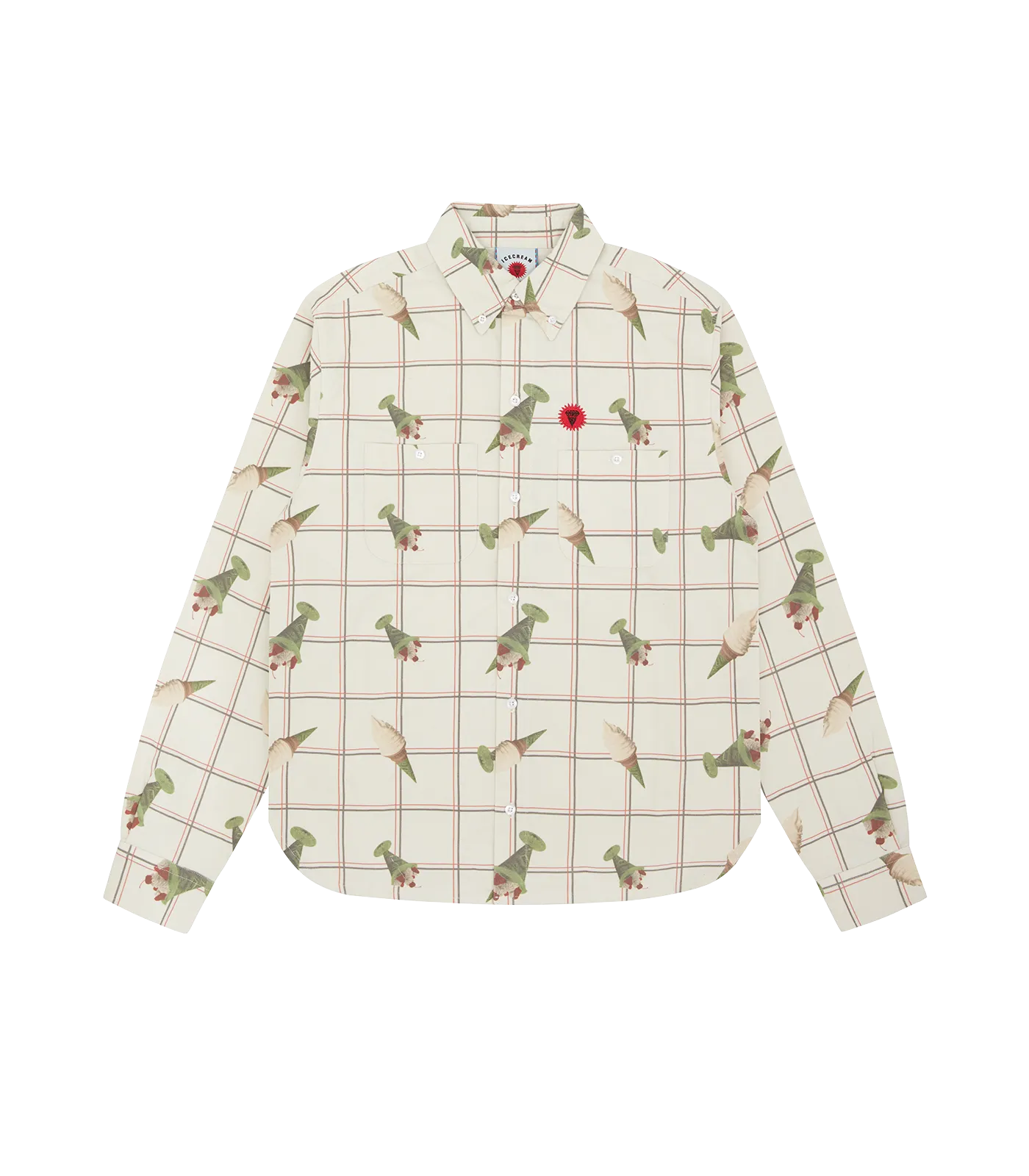 Sundae Flannel Shirt - Natural: Flannel Shirt, Natural Color - Buy Online