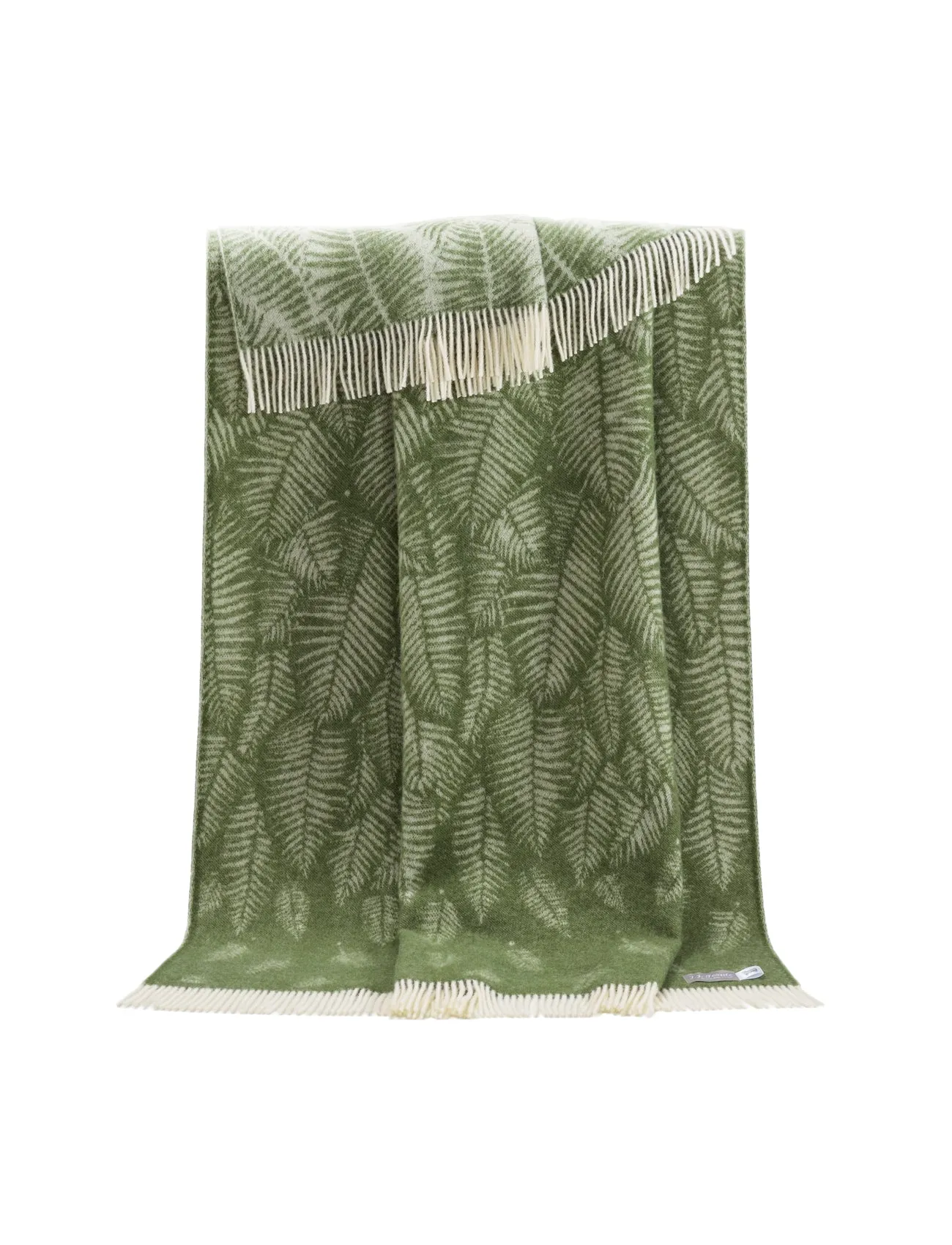 T21008 - Wool Throw - Loose Fern green